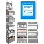 LazySpin 6-Shelf Over the Door Organizer, Door Hanging Storage, Gray