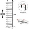 thumbnail image 1 of Over the Door Pantry Organizer Rack with 9 Adjustable Baskets, Dual-use Spice Rack Organizer, Black, 1 of 5