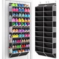Over the Door Shoe Organizer, 10-Tier design, Holds 30 Pairs, Black ...