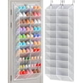 Over the Door Shoe Organizer for 30 Pairs, 10-Tier, Light Grey ...
