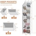 thumbnail image 1 of Over the Door Shoe Organizer with Curtain Dustproof Heavy-Duty Large Deep Pocket Hanging Storage for Closet Dorm Narrow Door, 1 of 5