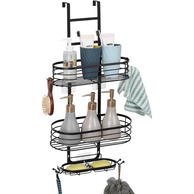 Over the Door Shower Caddy Organizer, Shower Storage Rack Shelf with