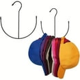 thumbnail image 1 of Over-the-Door Stainless Steel Hat Rack Organizer - Space Saving Vertical 6 Hook Hanger for Hats Scarves Bags - Easy No-Tool Installation - Modern Rust-Proof Design - 1 Pack, 1 of 9