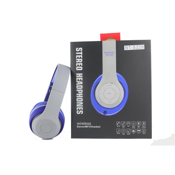 Over-the-Head Stereo Wireless Headsets for Sharp Aquos Xx,Z3, Crystal 2, Crystal, MS1 (Blue)