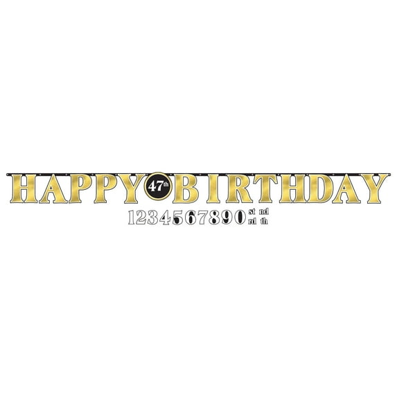 Better with Age Birthday Add-An-Age Letter Banner 10 1/2' x 10" Paper Supplies