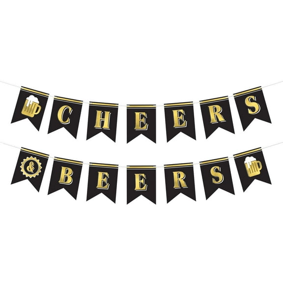 Over the Hill 'Better With Age' Paper Layered Beer Banner (1ct)