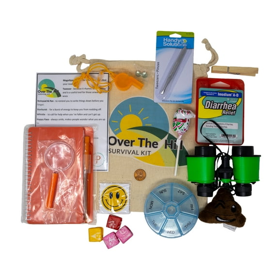 Over the Hill Funny Survival Kit Ultimate Party Favor | 50th Birthday Gifts