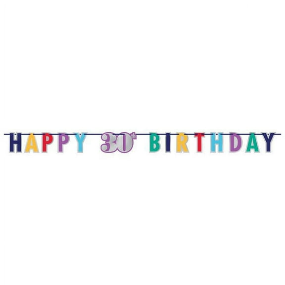 Over the Hill 'Here's to 30' Foil Letter Banner (1ct)