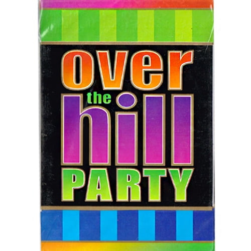 Various Over the Hill Party Invitations with Envelopes, 8 Count