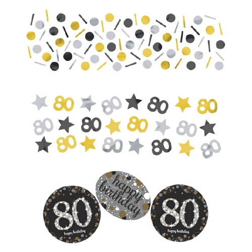 Sparkling Celebration 80th Birthday Confetti