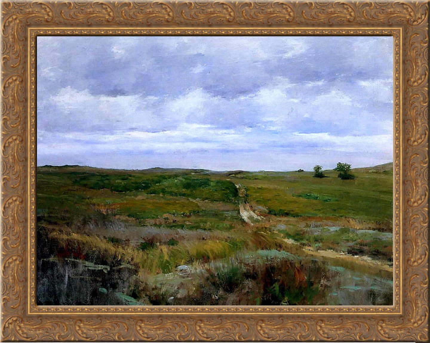 Over the Hills and Far Away 24x20 Gold Ornate Wood Framed Canvas Art by ...