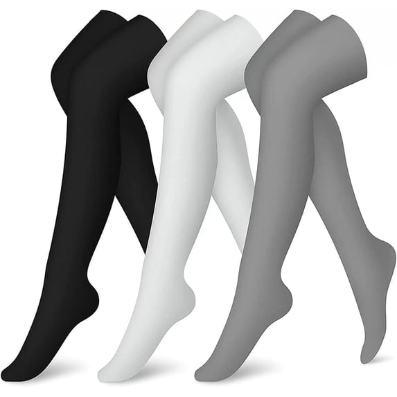 Over the Knee Compression Socks for Women Circulation Knee High 3 Pairs for Nurses, Running, Travel, Athletic,L/XL-Style 3