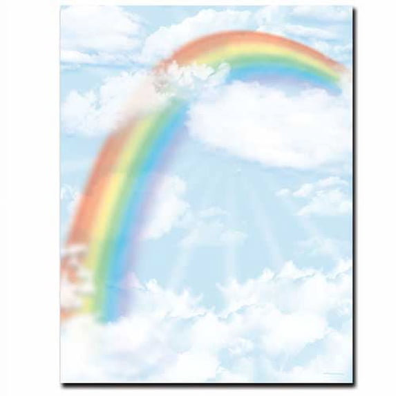 Over the Rainbow Letterhead Laser & Inkjet Printer Paper, 100 Sheets