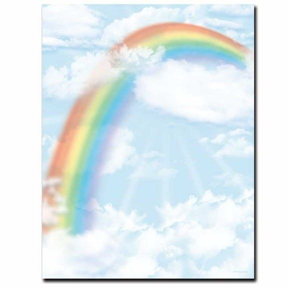 Over the Rainbow Letterhead Laser & Inkjet Printer Paper, 80 Sheets