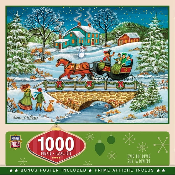 MasterPieces 1000 Piece Christmas Jigsaw Puzzle - Over the River