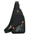 thumbnail image 1 of Over the Shoulder Bag Adjustable Waist Pack for Running Hiking Cycling Travel with Headphone Hole and 4 Pockets, 1 of 8