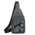 thumbnail image 1 of Over the Shoulder Bag Adjustable Waist Pack for Running Hiking Cycling Travel with Headphone Hole and 4 Pockets, 1 of 8