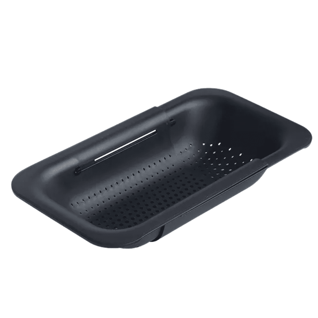 Black Expandable Over the Sink Colander Basket