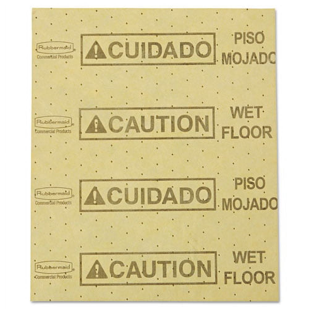 Over Pad Over-the-Spill Pad, Caution Wet Floor, 16 oz, 16.5 x 20, 22 Sheets/Pad ...