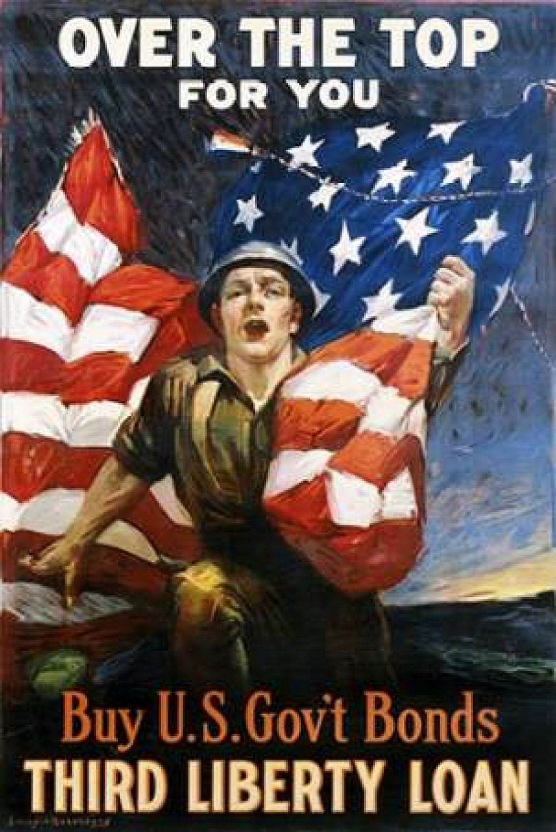Over the Top for You circa 1918 Canvas Art - Unknown (24 x 36)
