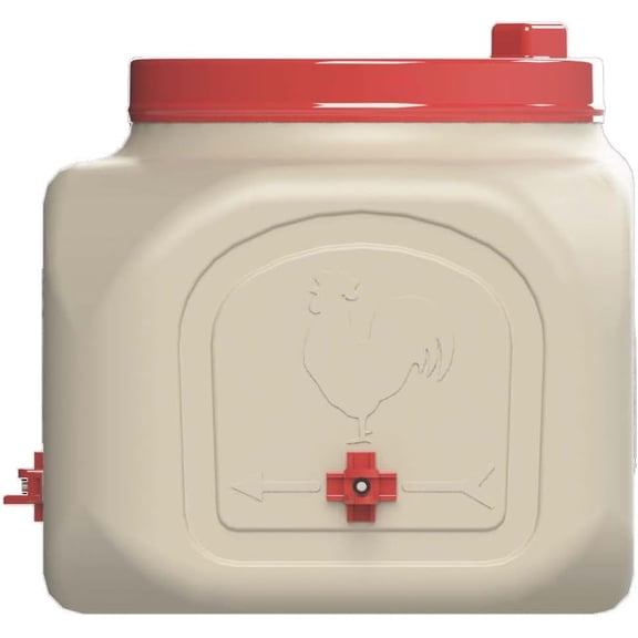 OverEZ Compact Chicken Waterer with No Spill System, 5 Gallon High Capacity Waterer Dispenser for Hens