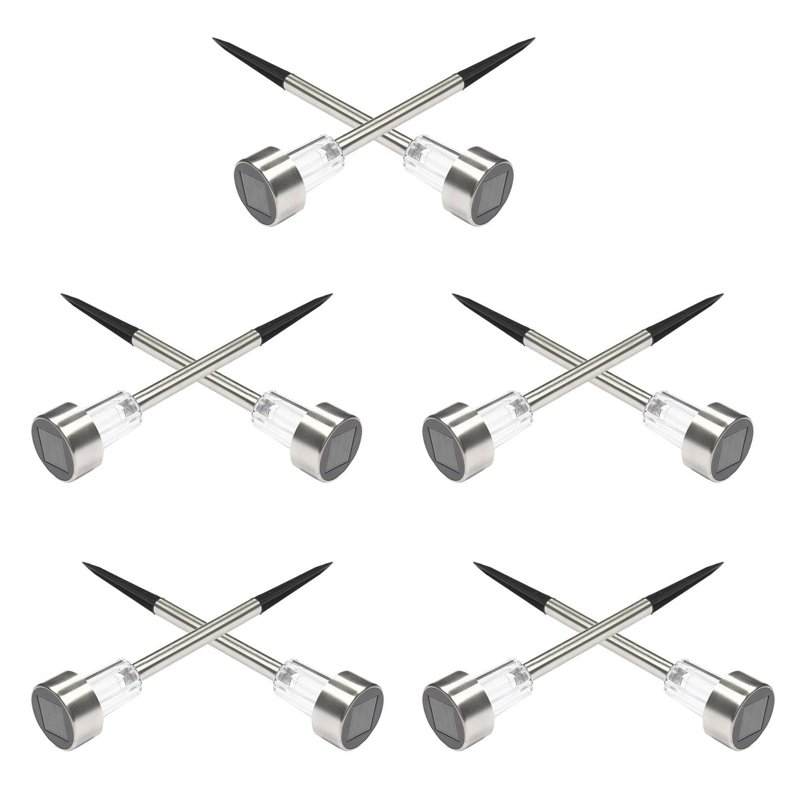 OverPatio 10PCS LED Lawn Lamps Waterproof Solar LED Garden Lights Lawn Lamp  Torch Light, Outdoor Landscape Lawn