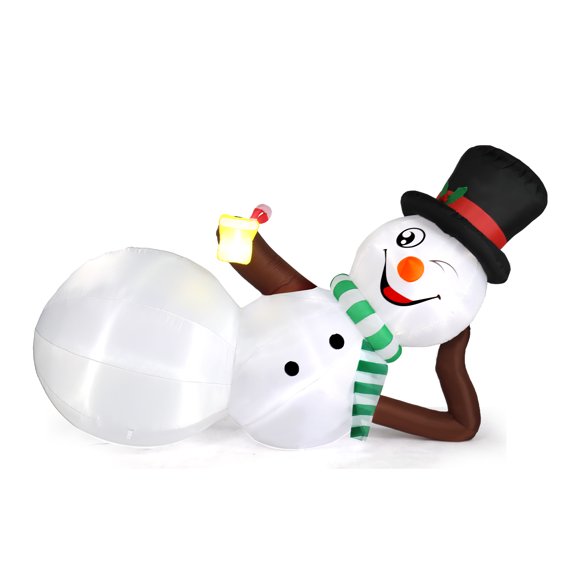 OverPatio 10ft Blow-Up Snowman, Inflatable Lawn Christmas Decor for Garden and Yard Display
