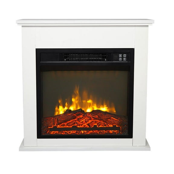 OverPatio 1400W Freestanding Electric Fireplace, White