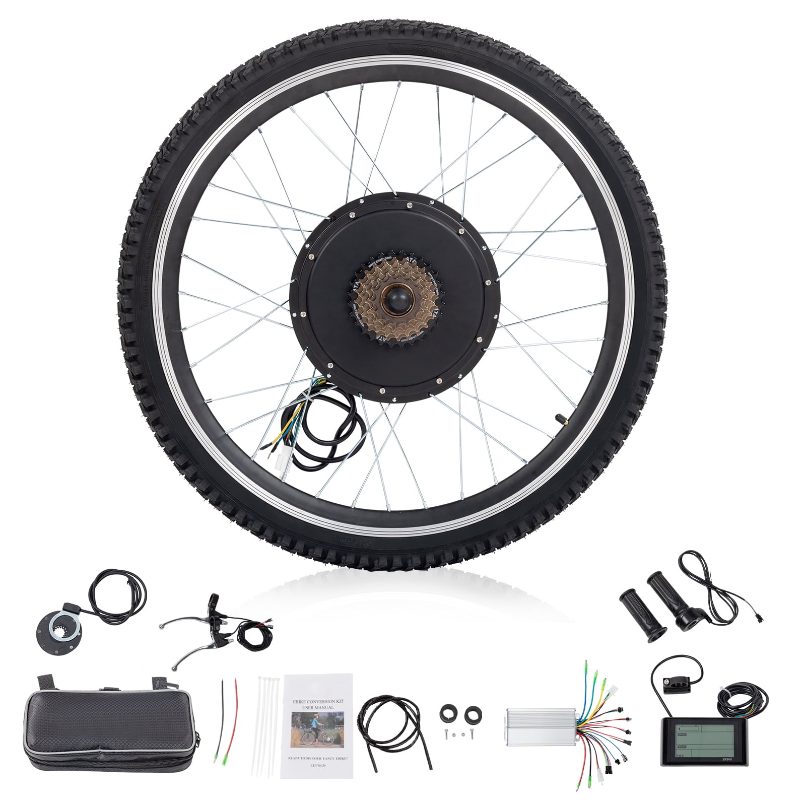 OverPatio 26 48V 1500W Rear Wheel Electric Bicycle Motor Kit with Flywheel E Bike Conversion Kit in Togo at XOF 311702 Rating 5