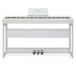 The ONE Smart Piano - Light Keyboard, White/Gold - Walmart.com