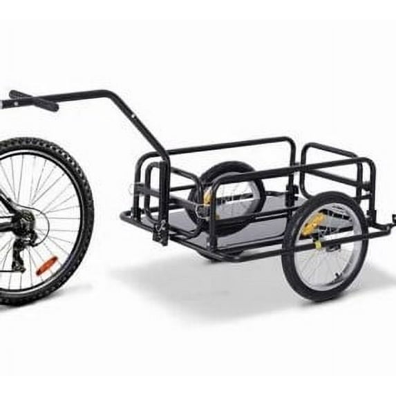 OverPatio Bike Cargo Trailer, Steel Bicycle Cart, Quick Release Scooter Sports, Black