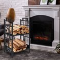thumbnail image 1 of OverPatio Firewood Rack Fireplace Tool Rack Indoor Wood Holders Fireplace Tools Set Tongs Accessories, 1 of 10