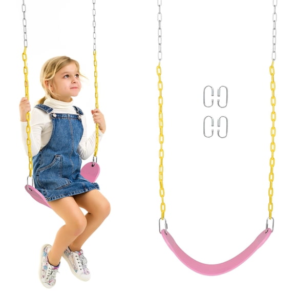 OverPatio Kids Belt Swing Seat Replacement Swing Set Accessories,Pink