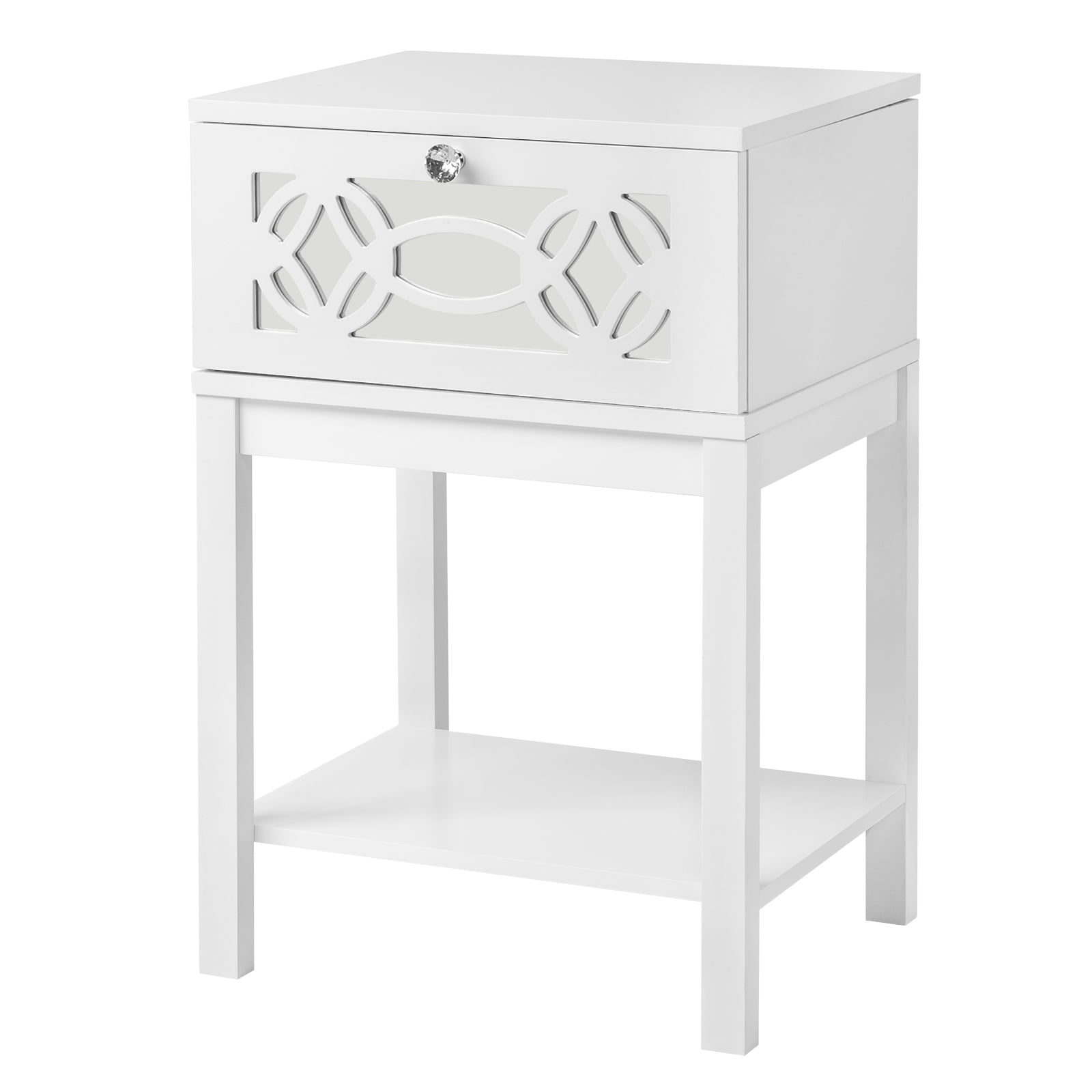 OverPatio Nightstand with Storage Drawers, Night Stand with Hutch