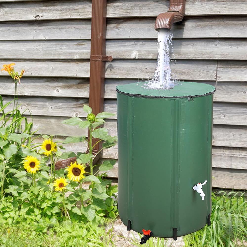 OverPatio Portable Rain Barrel Capacity 132 Gallon Suible for Patio Farm Ranch