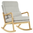 thumbnail image 1 of OverPatio Rocking Chair Recliner, Wooden Rocker for Adults, Modern Accent Chair with Arms for Living Room Bedroom Studio Light Gray, 1 of 19