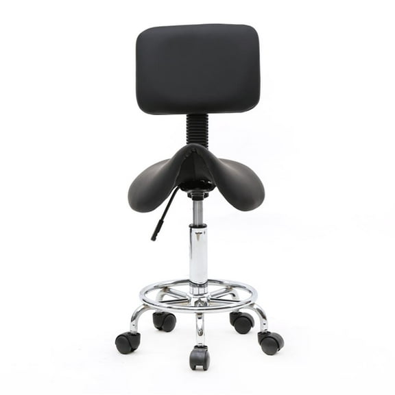 OverPatio Saddle Stool Rolling Chair with Back Support, Esthetician Dental Stool Chair Massage Salon