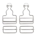 thumbnail image 1 of Overall Buckles 2 Sets Metal Suspender Replacement Buckles 35mm Silver Tone, 1 of 6