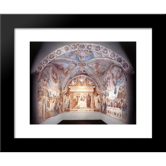 Overall view of the Tabernacle of the Madonna delle Tosse 20x24 Framed Art Print by Benozzo Gozzoli