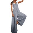 thumbnail image 1 of Overalls For Women Loose Fit Denim Casual Loose Fit Sleeveless Strap Rompers Outfits With Pockets(C), 1 of 1