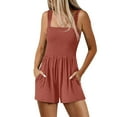 thumbnail image 1 of Overalls for Women Loose Fit Casual Short Jumpsuits Summer Beach Vacation One Piece Outfit with Pockets, 1 of 4