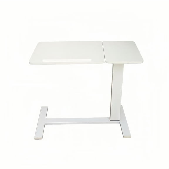 Overbed Bedside Desk, Height Adjustable Rolling Laptop Stand with Tilting Tabletop, Mobile Overbed Tray Table with Wheels, Ergonomic Side Table for Bed Sofa Working Reading Eating