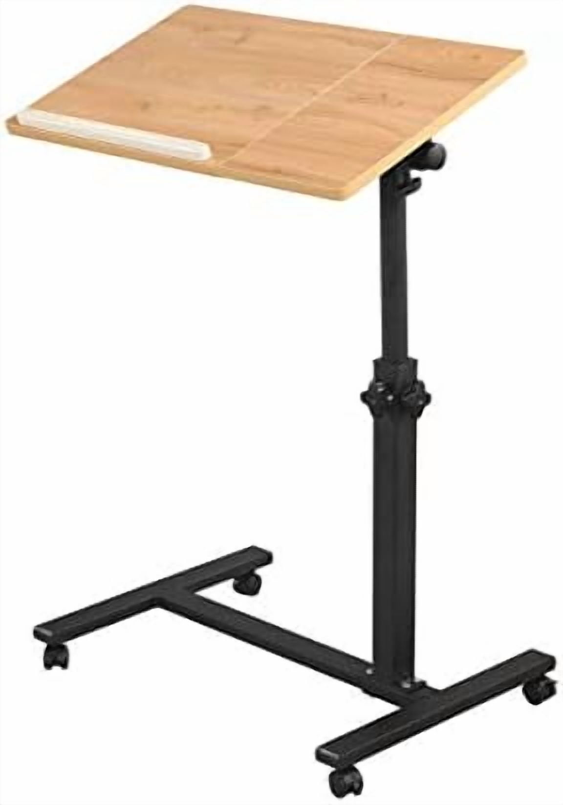 Overbed Bedside Desk Mobile Rolling Laptop Stand Tilting Overbed Table ...