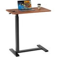 thumbnail image 1 of Overbed Bedside Table with Wheels, Adjustable Hospital & Home Use Bed Table, Rolling Laptop Table, Mobile Standing Desk, Rust, 1 of 14