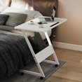 thumbnail image 1 of Overbed Bedside Table with Wheels,Small Desk Portable Rolling,Overbed Table Home Use,Movable Desk(White), 1 of 5