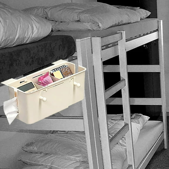 Overbed Storage Caddy Hanging Organizer Adjustable Extension Bedside Tissues Desk Organizer Workspace