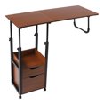 thumbnail image 1 of Overbed Table Foldable Adjustable Over Bed Desk with Wheels and Storage Drawers for Hospital and Home Use, 1 of 6