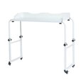 Overbed Table, Queen Cross Bedside Table Computer Table with 4 Wheels
