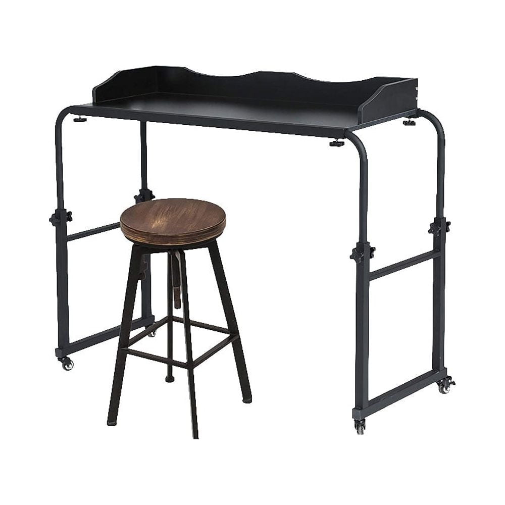 Overbed Table, Queen Cross Bedside Table Computer Table with 4 Wheels