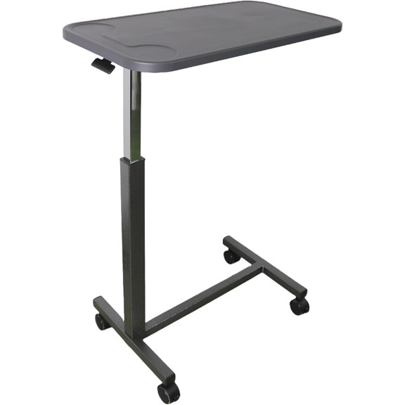 Overbed Table on Wheels, Height Adjustable from 29 to 42, H-Base Rolling Bedside Table for Home, Hospital & Nursing Use, 15 Wide Surface